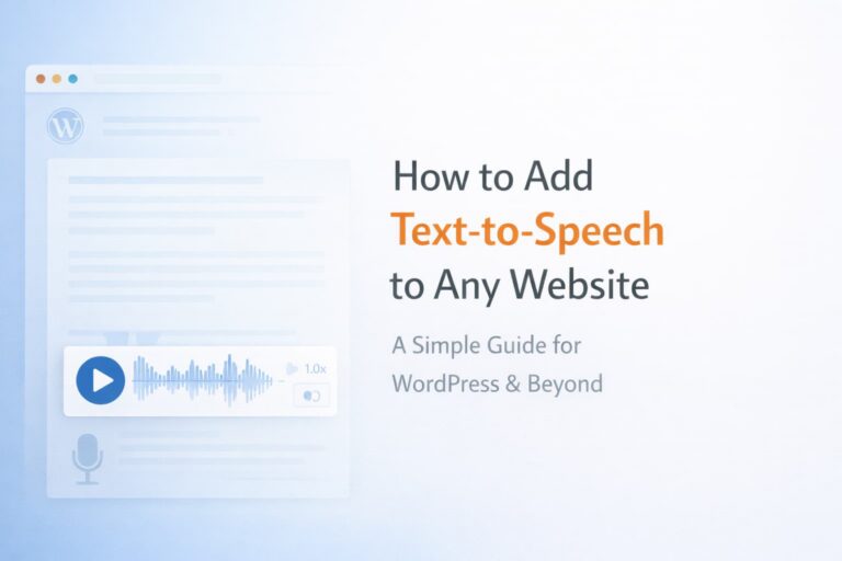 How to Add Text to Speech to Any Website in 2026: 5 Practical Methods Compared